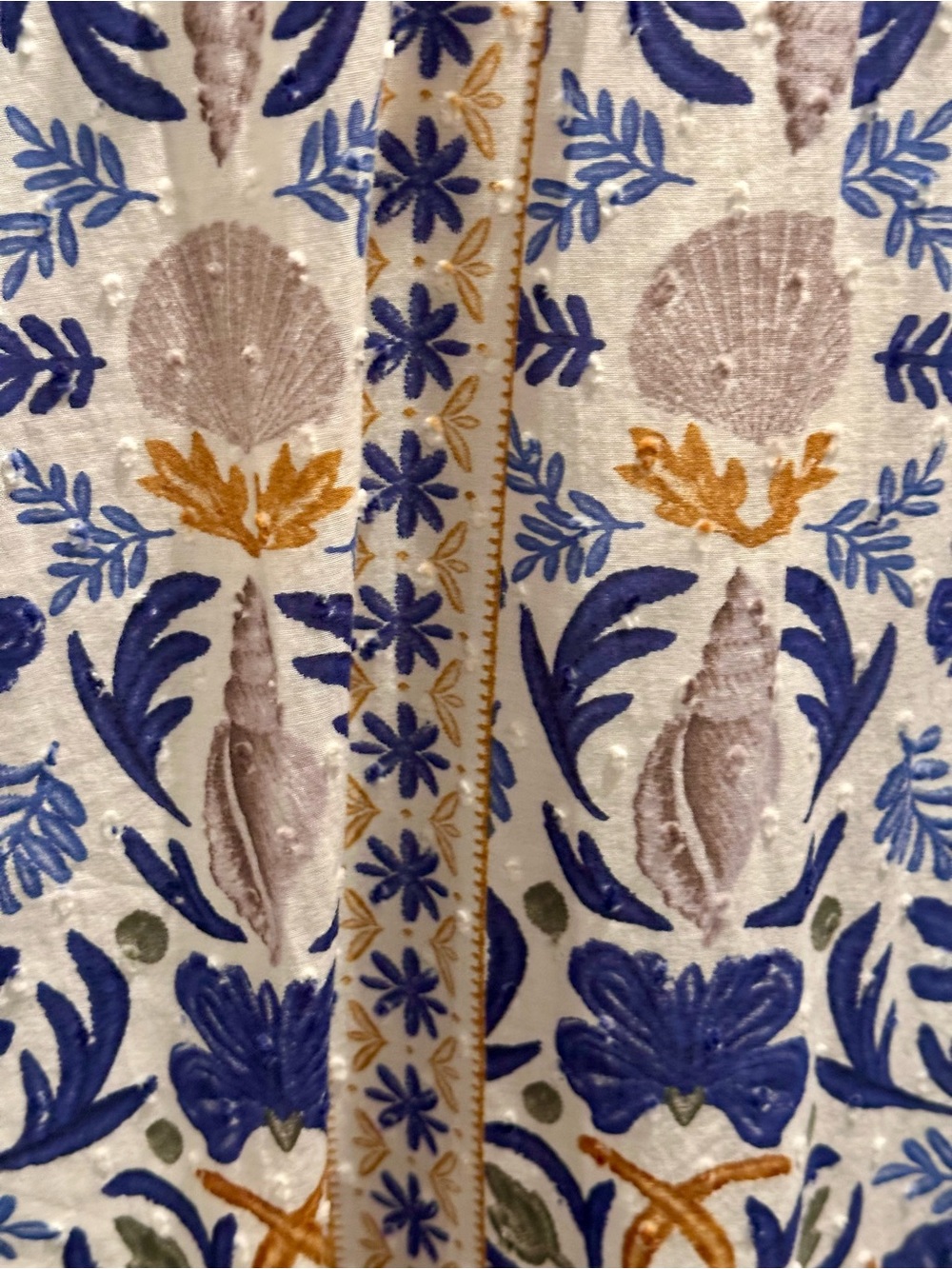 Blue & White Floral Maxi Dress with Ruffle Waist - Picture 4 of 5